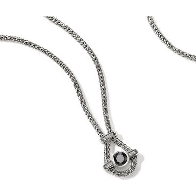 John Hardy John Hardy Icon Necklace, Sterling Silver, Black Sapphire, 2.5mm (Nordstrom Exclusive) 
