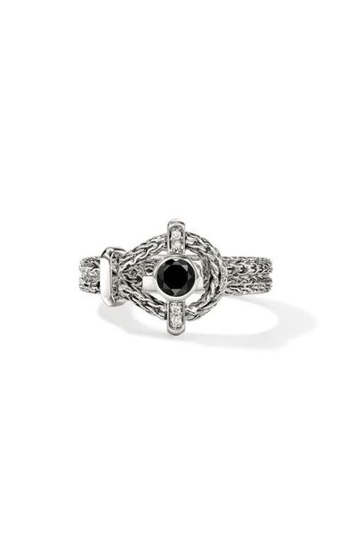 John Hardy John Hardy Icon Ring, Sterling Silver, Black Sapphire, 4mm (Nordstrom Exclusive) 
