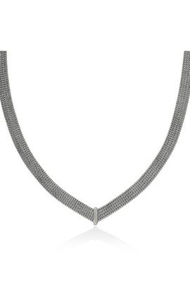 John Hardy John Hardy Icon Sterling Silver Diamond Link Necklace 