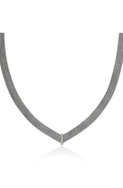 John Hardy John Hardy Icon Sterling Silver Diamond Link Necklace 