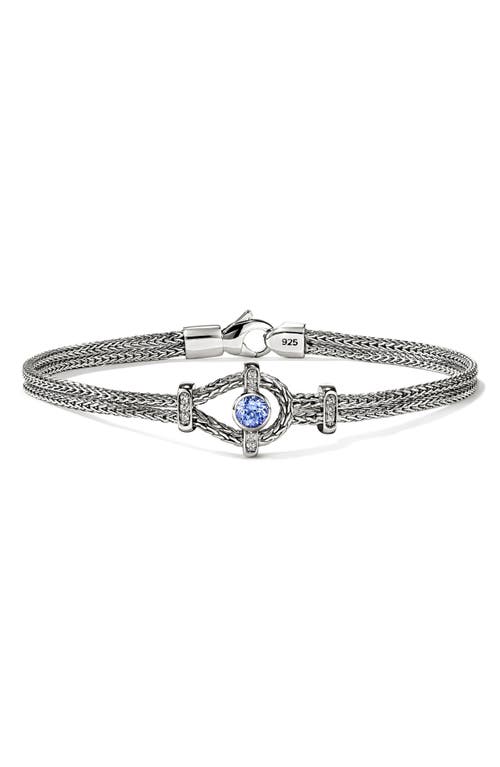 John Hardy John Hardy Icon Sterling Silver Tanzanite & Diamond Bracelet 