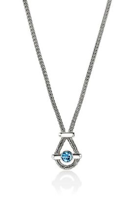 John Hardy John Hardy Icon Swiss Blue Topaz Pendant Necklace