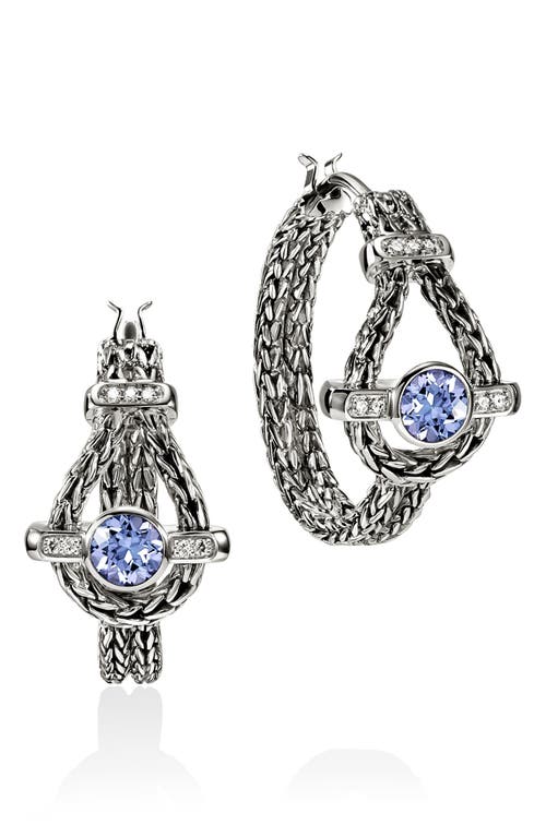 John Hardy John Hardy Icon Tanzanite & Diamond Hoop Earrings
