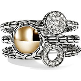 John Hardy John Hardy JH Essential Stacking Ring, Diamonds