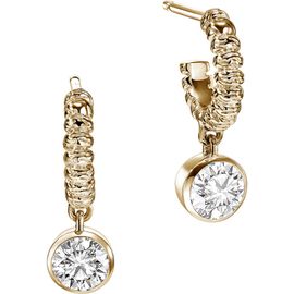 John Hardy John Hardy JH Lovestruck 14k Gold Lab Grown Diamond Hoop Earrings 