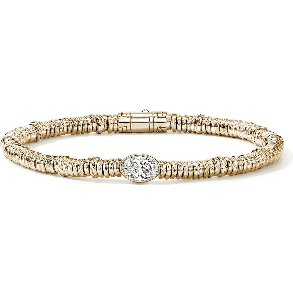 John Hardy John Hardy JH Lovestruck™ Heishi Bracelet, 14K Gold, Lab-Grown Diamond, 1.0TCW 