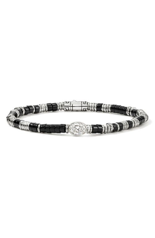 John Hardy John Hardy JH Lovestruck™ Heishi Bracelet, Sterling Silver, Hardstones, Lab-Grown Diamond, 1.0TCW 