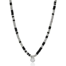 John Hardy John Hardy JH Lovestruck™ Heishi Pendant Necklace, Sterling Silver, Hardstones, Lab-Grown Diamond, 1.25TCW 
