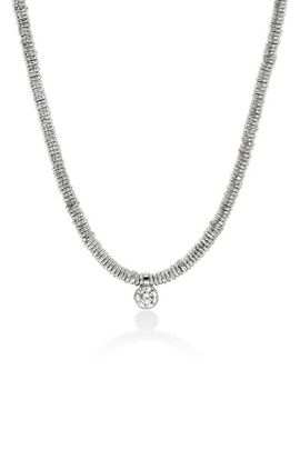 John Hardy John Hardy JH Lovestruck™ Heishi Pendant Necklace, Sterling Silver, Lab-Grown Diamond, 1.0TCW 