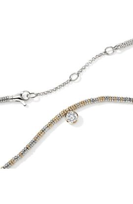 John Hardy John Hardy JH Lovestruck Sterling Silver & 14k Gold Lab Grown Diamond Heishi Pendant Necklace