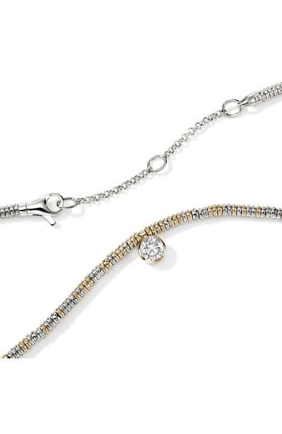 John Hardy John Hardy JH Lovestruck Sterling Silver & 14k Gold Lab Grown Diamond Heishi Pendant Necklace