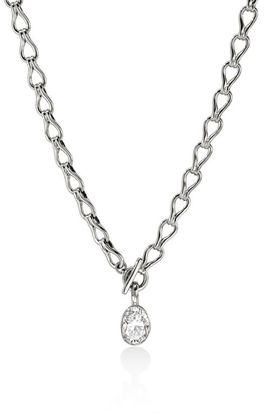 John Hardy John Hardy JH Lovestruck™ Surf Link Necklace, Sterling Silver, Lab-Grown Diamond, 2.5TCW 