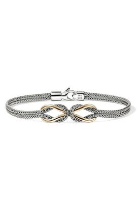 John Hardy John Hardy Love Knot 14k Gold & Sterling Silver Chain Bracelet 