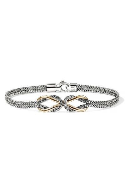 John Hardy John Hardy Love Knot 14k Gold & Sterling Silver Chain Bracelet 