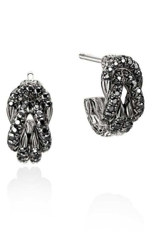 John Hardy John Hardy Love Knot Earrings, Black Sapphires