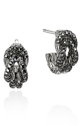 John Hardy John Hardy Love Knot Earrings, Black Sapphires