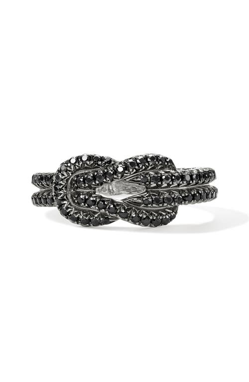 John Hardy John Hardy Love Knot Ring, Black Sapphire
