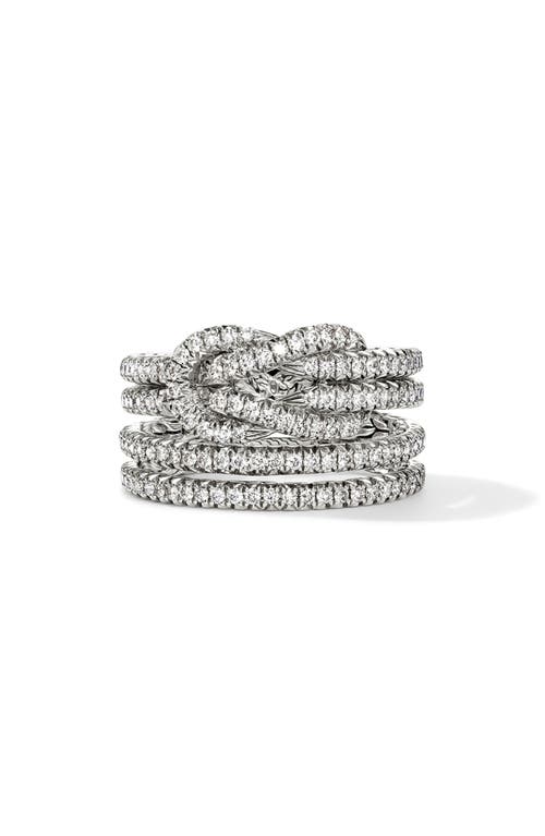 John Hardy John Hardy Love Knot Ring, Sterling Silver, Diamonds 