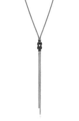 John Hardy John Hardy Love Knot Y-Necklace, Black Sapphire