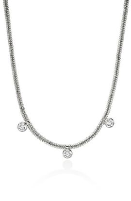 John Hardy John Hardy Lovestruck Sterling Silver Lab Grown Diamond Heishi Station Necklace 