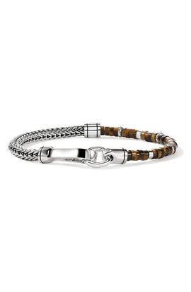John Hardy John Hardy Men's Heishi Chain Bracelet, Tiger's Eye, 4.5mm