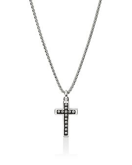 John Hardy John Hardy Men's Sterling Silver Nailhead Cross Pendant Necklace, 22