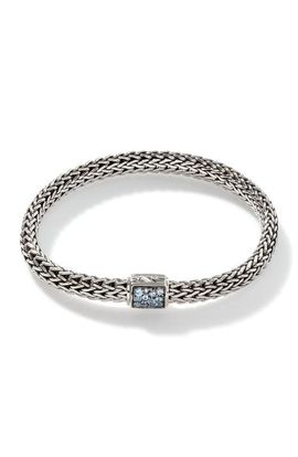 John Hardy John Hardy Reversible Icon Bracelet, Sterling Silver, Pavé, 6.5mm