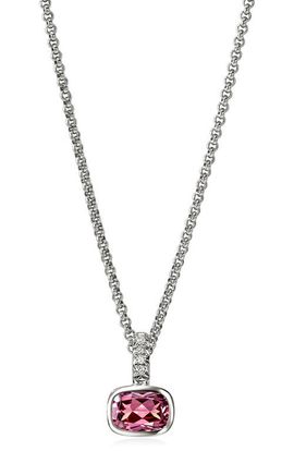 John Hardy John Hardy Rhodalite & Diamond Pendant Necklace 