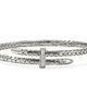 John Hardy John Hardy Spear Flex Cuff, Sterling Silver, Diamonds, 4mm  - 1