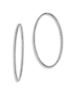 John Hardy John Hardy Sterling Silver Classic Chain Extra-Large Hoop Earrings