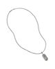 John Hardy John Hardy Sterling Silver Classic Chain Multi Stone Dog Tag Pendant Necklace, 22 - 2