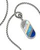 John Hardy John Hardy Sterling Silver Classic Chain Multi Stone Dog Tag Pendant Necklace, 22 - 3