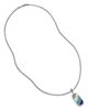 John Hardy John Hardy Sterling Silver Classic Chain Multi Stone Dog Tag Pendant Necklace, 22 - 5