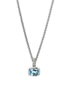 John Hardy John Hardy Sterling Silver Heishi Gemstone & Diamond Pendant Necklace, 16-18