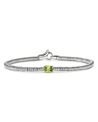 John Hardy John Hardy Sterling Silver Heishi Peridot Bead Bracelet