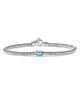 John Hardy John Hardy Sterling Silver Heishi Swiss Blue Topaz Bead Bracelet - 1