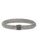 John Hardy John Hardy Sterling Silver Icon Black Sapphire Pave Woven Chain Link Bracelet, 5mm - 1