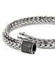 John Hardy John Hardy Sterling Silver Icon Black Sapphire Pave Woven Chain Link Bracelet, 5mm - 5