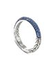 John Hardy John Hardy Sterling Silver Jh Essentials Blue Sapphire Pave Band - 4