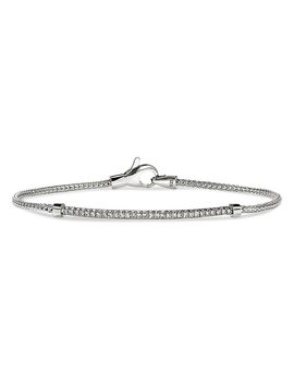 John Hardy John Hardy Sterling Silver Jh Essentials Diamond Bar Woven Bracelet, 0.24 tcw