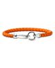 John Hardy John Hardy Sterling Silver Men's Orange Leather Woven Bracelet - 1