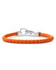 John Hardy John Hardy Sterling Silver Men's Orange Leather Woven Bracelet - 2