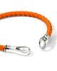 John Hardy John Hardy Sterling Silver Men's Orange Leather Woven Bracelet - 4