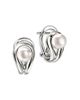 John Hardy John Hardy Sterling Silver Surf Cultured Freshwater Pearl Omega Earrings - 1