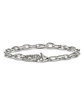 John Hardy John Hardy Sterling Silver Surf Diamond Chain Link Bracelet, 0.44 tcw