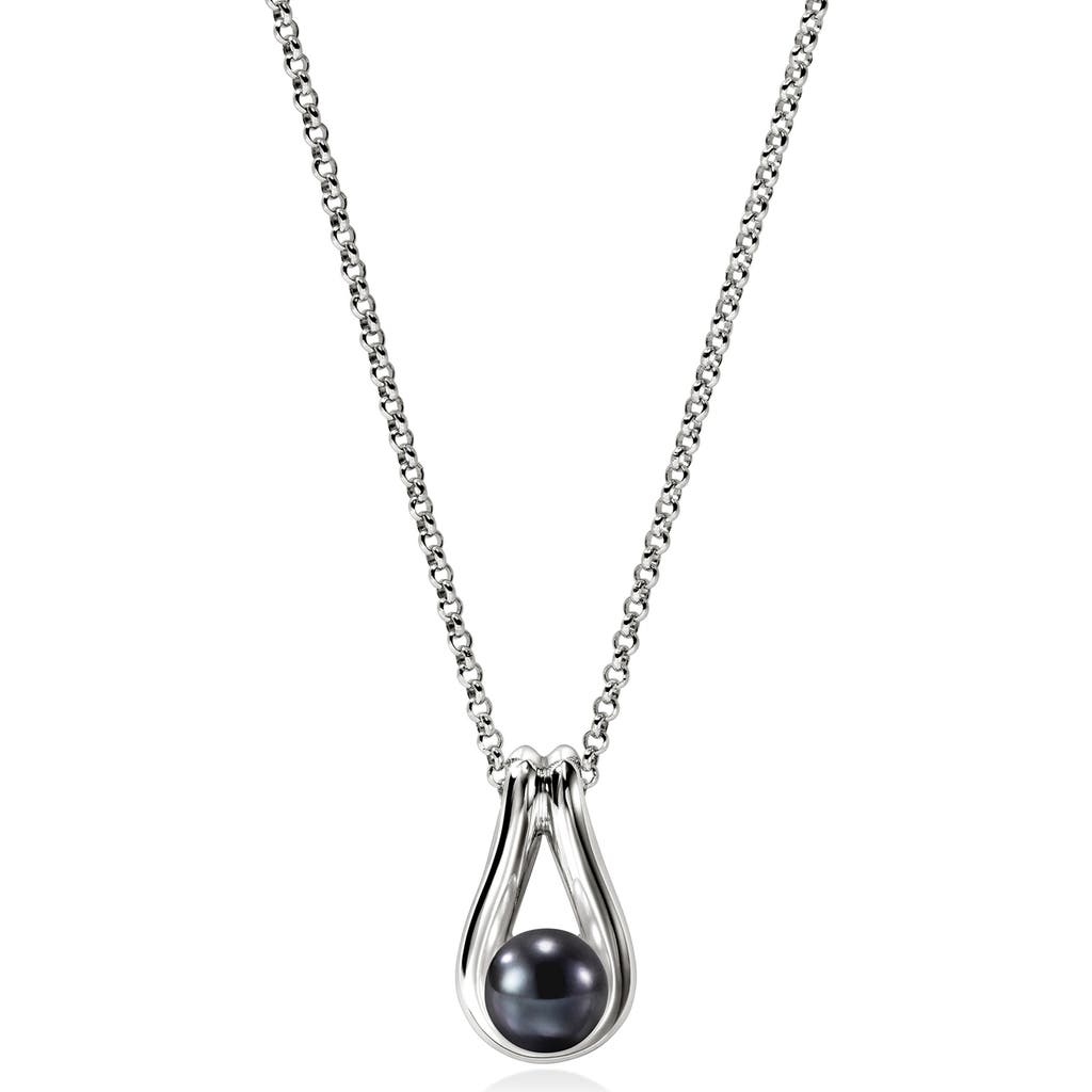 John Hardy John Hardy Surf Pendant Necklace, Grey Pearl
