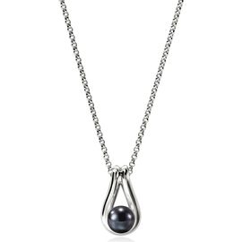 John Hardy John Hardy Surf Pendant Necklace, Grey Pearl