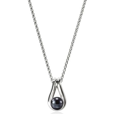 John Hardy John Hardy Surf Pendant Necklace, Grey Pearl