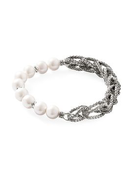 John Hardy Women's Asli Sterling Silver & 5MM Cultured Freshwater Pearl Extra Small Chain Bracelet/5.75"