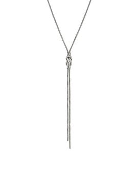 John Hardy Women's Love Knot Sterling Silver & 0.29 TCW Diamond Lariat Necklace